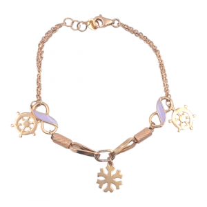 Charming Motif Rose Gold Bracelet