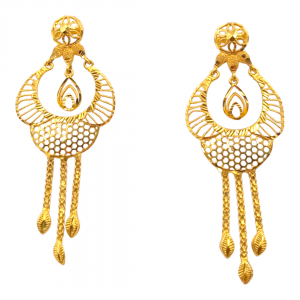 Gold Jaali 22Kt Chandbali