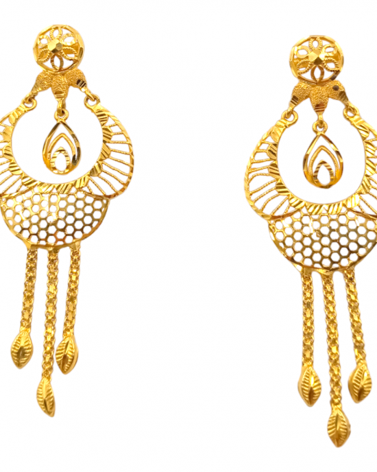 Gold Jaali 22Kt Chandbali