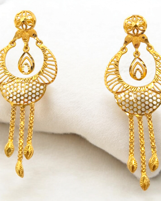 Gold Jaali 22Kt Chandbali