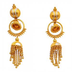 Enchanting Jhumka Style Gold Chandbali