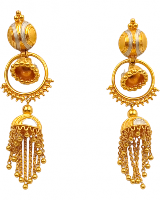 Enchanting Jhumka Style Gold Chandbali