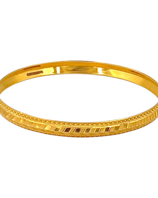 Geometric Gold Gents Kada