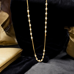 Elegant Pearl Gold Chain