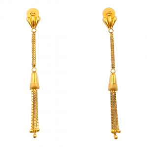 Sleek Gold Hanging Earrings